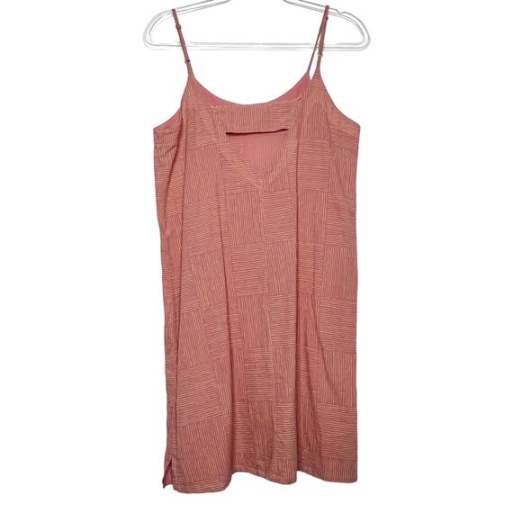 NORTH OF WEST Summer Dress Shift Sleeveless Scoop Neck Geo-Pattern Pink Size M - Picture 3 of 8